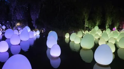 Luminous Inflatable Eggs Stock Photos