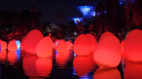 Luminous Inflatable Eggs Stock Photos