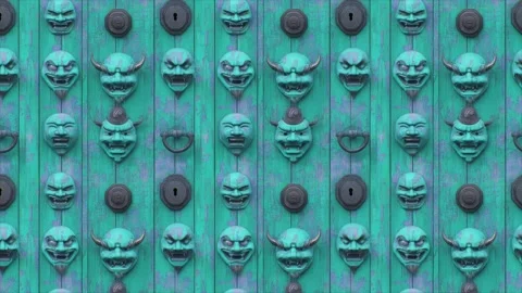 Luminous Knocker Vertical Motion Stock Footage 306464848