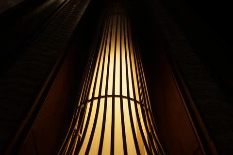 Luminous lantern lights in dark spaces Stock Photos