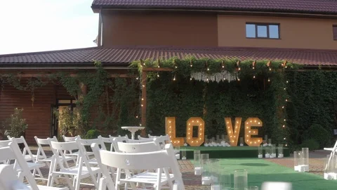 Luminous letters love Stock Footage 99749883