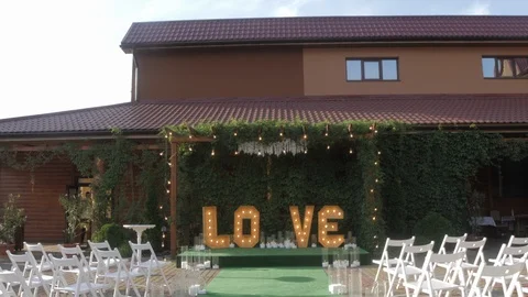 Luminous letters love Stock Footage 99749890