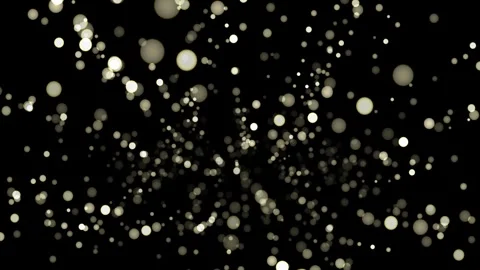 Luminous light streaks rushing forward through dark cinematic background Stock Footage 340048801