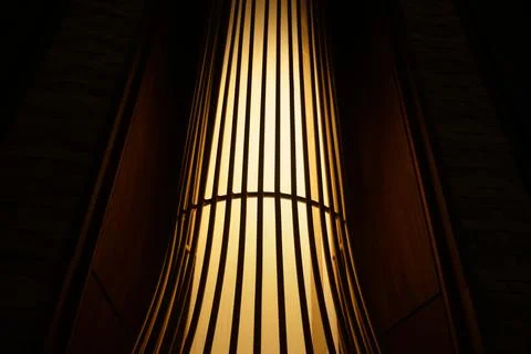 Luminous light tower with iron bars Stock Photos