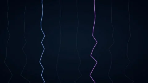 Luminous lightning bolts captured in a dark expanse Vidéo 335255851