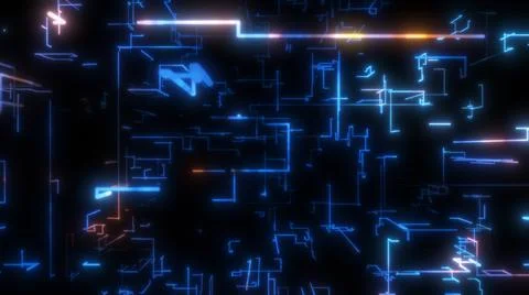 Luminous lines. The concept of the modern digital world Stock Illustration