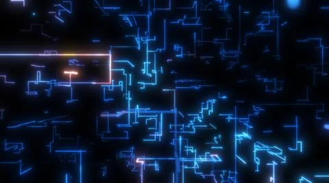 Luminous lines. The concept of the modern digital world Stock Illustration