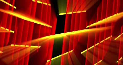 Luminous lines of red and yellow shades continuously move from bottom to top. Stock Footage 221487899