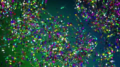Luminous many-to-furious particles. Stock Footage 281786916