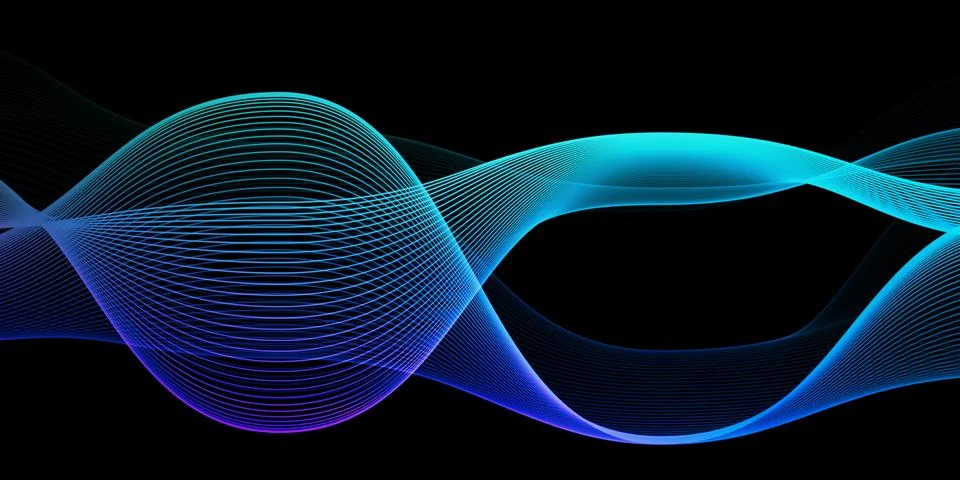 Luminous Motion Waves Illustrazione stock