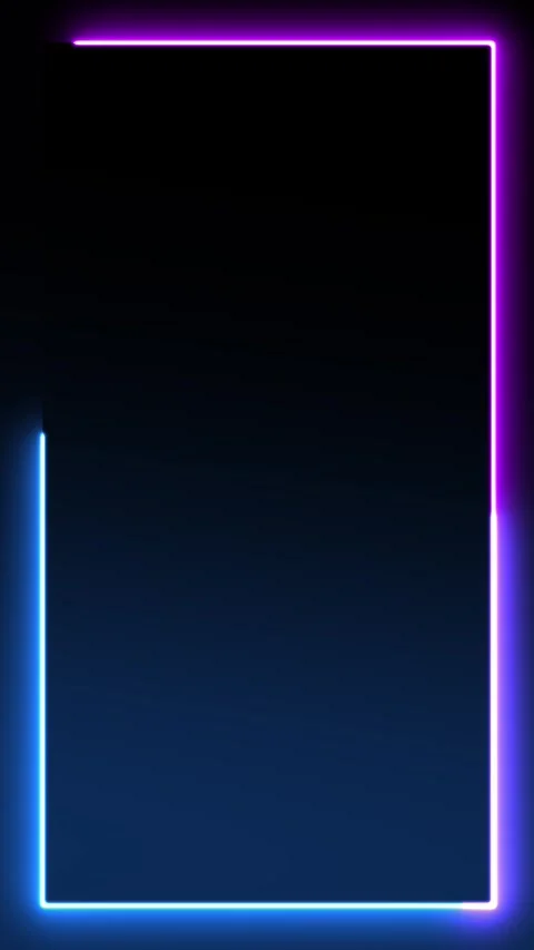 Luminous neon line frame of a rectangular path in color purple. Stock Footage 258261945