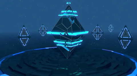 Luminous octahedrons Stock Footage 63299834