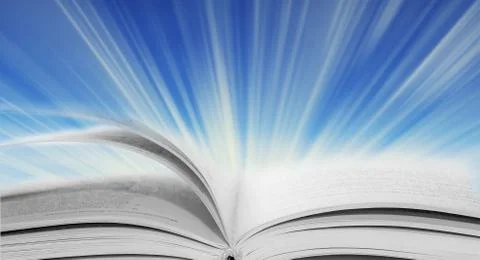 Luminous open book Stock Photos