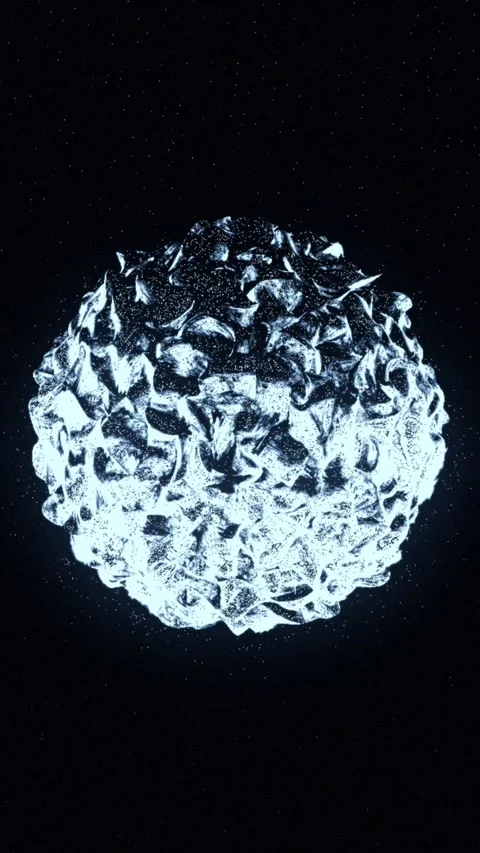 A luminous orb with an uneven surface turns. Stock Footage 317953898