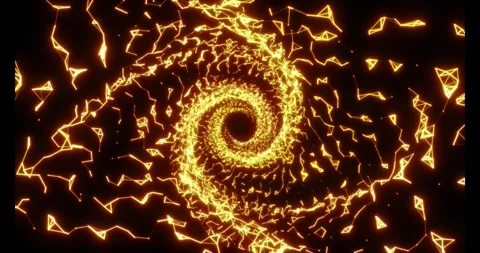 Luminous particles and thin lines twist into an endless spiral Stock-Footage 333117676