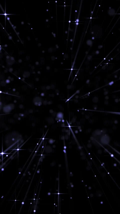 Luminous particles burst through dark space Stock Footage 313047826