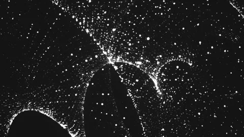 Luminous patterns dance across a dark backdrop Stock Footage 311529257