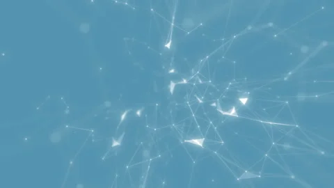 Luminous plexus on a blue background for music videos, events, stage design, VJs Stock Footage 113948812