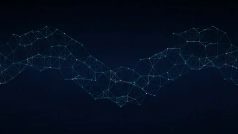 A luminous plexus network flows across the screen in a seamless loop Stock Footage 343324621