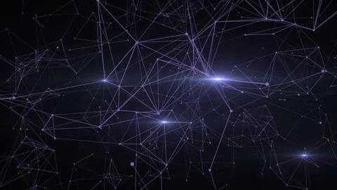 Luminous points. Network operation. Business background. Seamless loop. Stock Footage 95447934
