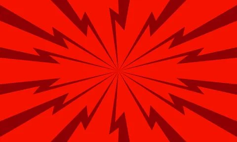 Luminous red lightning background. Comic book, pop art style Stock Illustration