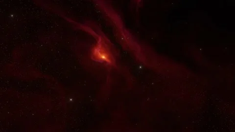 Luminous red nebula of outer space,Digitally generated animation,8k video Stock Footage 219979855
