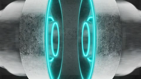 Luminous rings movement. Animation for presentation, Stock Footage 247700025
