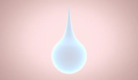Luminous Serum Drop Floating in Air - 3d illustration Stock Illustration
