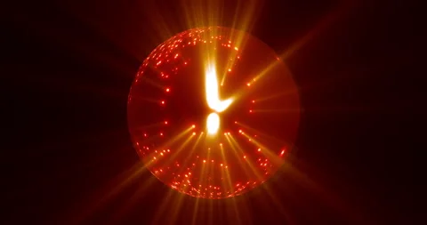 The luminous, shimmering sphere emits powerful beams of energy Stock Footage 319507514