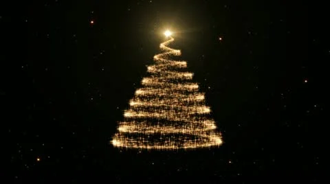 Luminous сhristmas tree Stock Footage 12374393