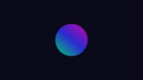 A luminous sphere blending vibrant hues of purple and blue 库存影片 335255833