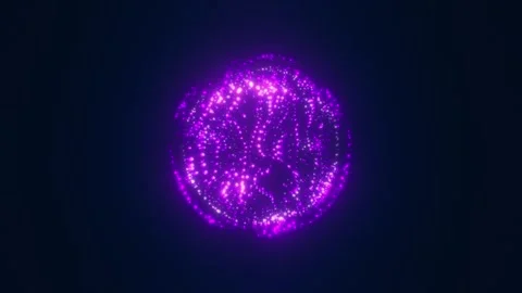 Luminous sphere particles Video stock 303292879