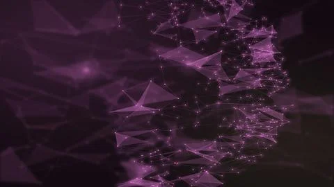 A luminous spherical cloud of connected facets and sparkling points emerges.. Stock Illustration