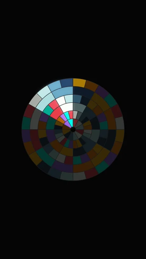 Luminous Stained Glass Rosette Chasing Light Loop Video stock 330733895