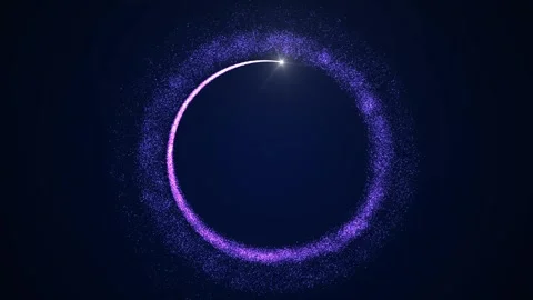 A luminous star moves in a circle, leaving behind a trail of particles that Stock Footage 272233627