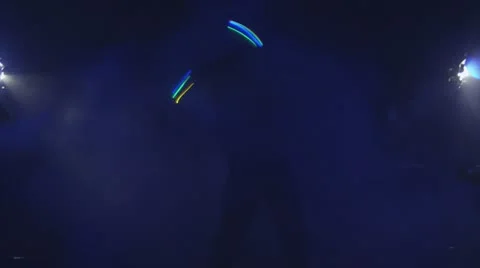 Luminous Sticks Dance 2 스톡 동영상 20502163