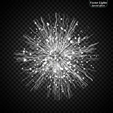 Luminous tapes. Light effect Stock Illustration