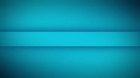 A luminous teal rectangle is revealed from the center, its soft-edged shadow Stock Footage 334480432