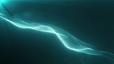 Luminous technology waves Stock Footage 308398818
