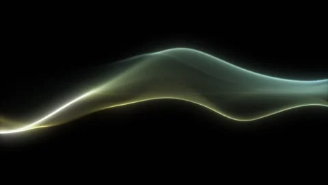 Luminous Translucent Wave Backdrop Loop with Gold and Teal Gradient Stock Footage 327842739