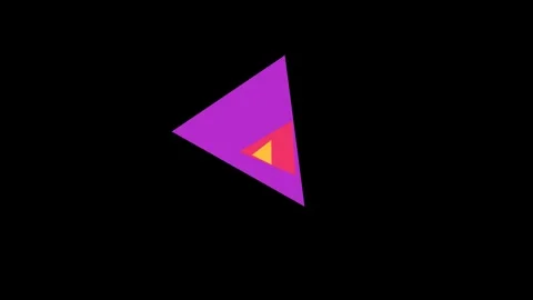Luminous triangle glowing in the depths of darkness Vidéo 335255875