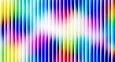Luminous Vertical Stripes of a Blurring Rainbow Spectrum with a Radiant Cen.. Illustrazione stock