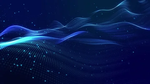 Luminous Wave Motion Design for Festive Events and Presentations. Glowing Stock Footage 266669673