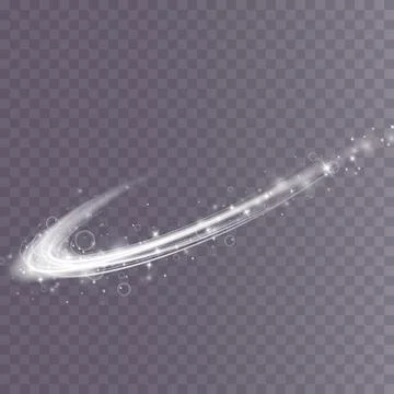 Luminous white lines of speed. Light glowing effect. Abstract motion lines Ilustração Stock