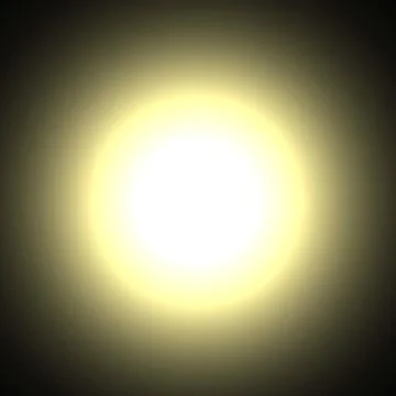 Luminous Yellow Light Burst and Soft Glow Flare on Dark Background Stock Illustration