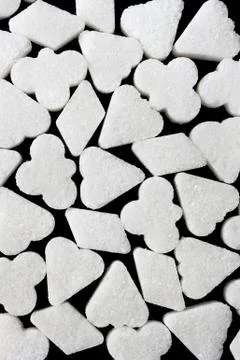 Lump sugar background Stock Photos