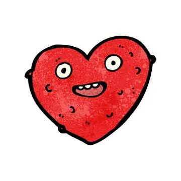 Lumpy heart cartoon Stock Illustration