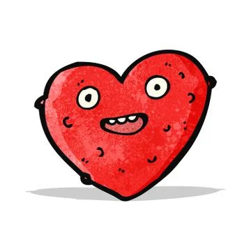 Lumpy heart cartoon Stock Illustration