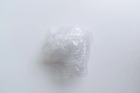 Lumpy of plastic shockproof on white background Foto stock