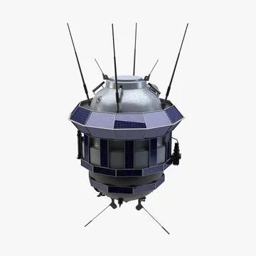 Luna 3 Spacecraft 3D Model